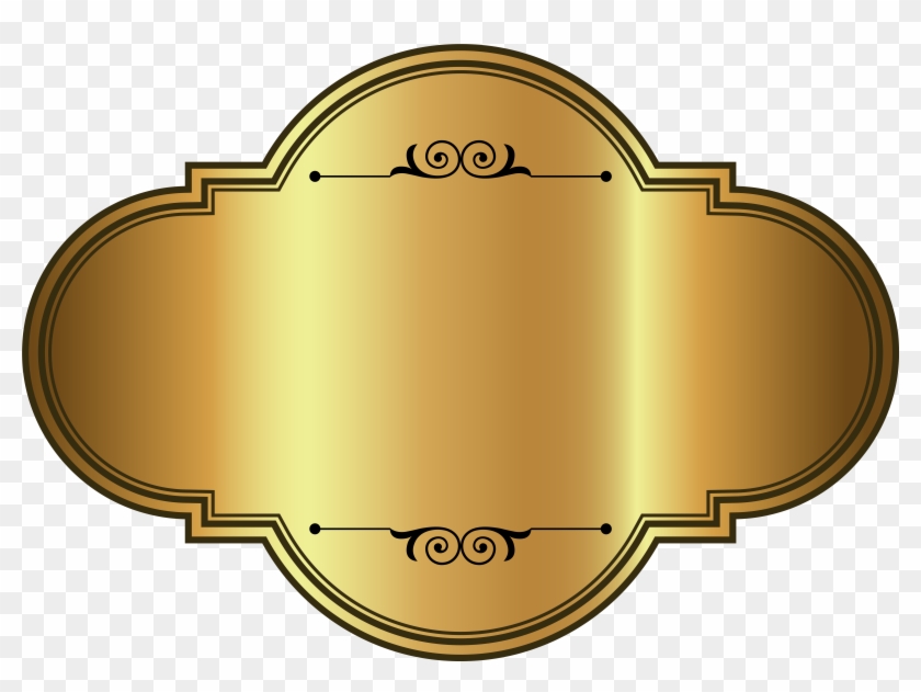 Golden Luxury Label Template Png - Transparent Elegant Banner Png Clipart