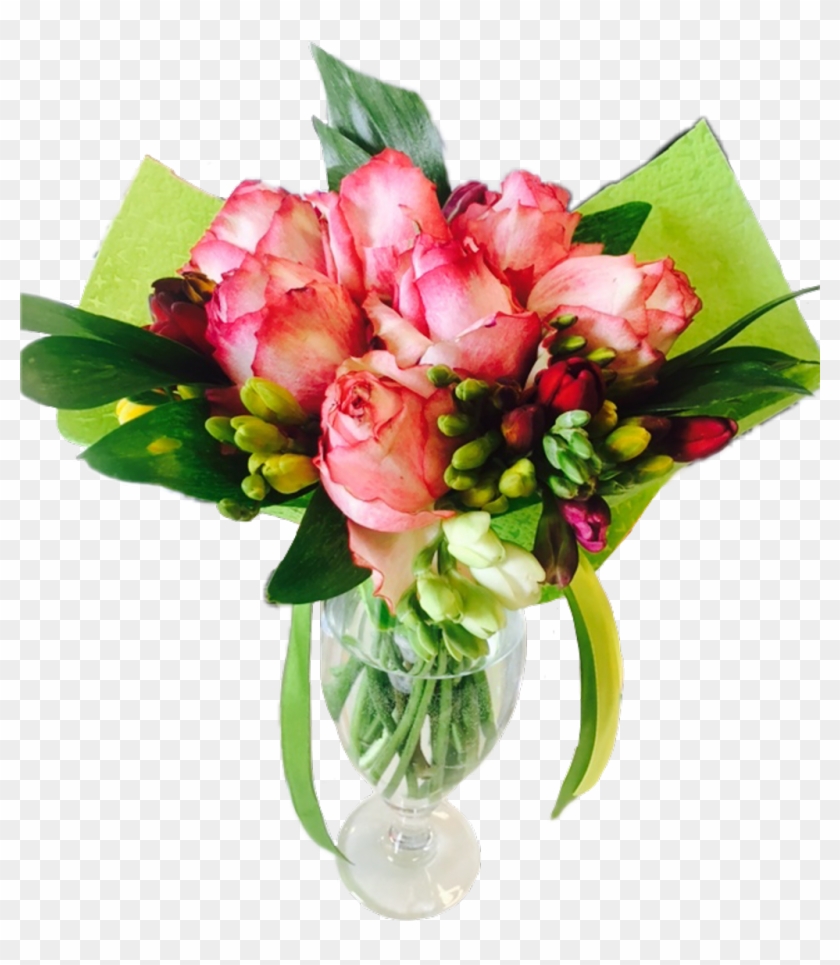 Flower Bucket Roses Beautiful Present Spring Madewithpi - Bouquet Clipart