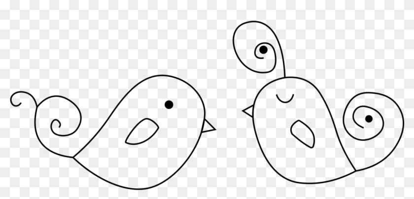 Love Birds,animals,line Vector - Line Art Birds Clipart