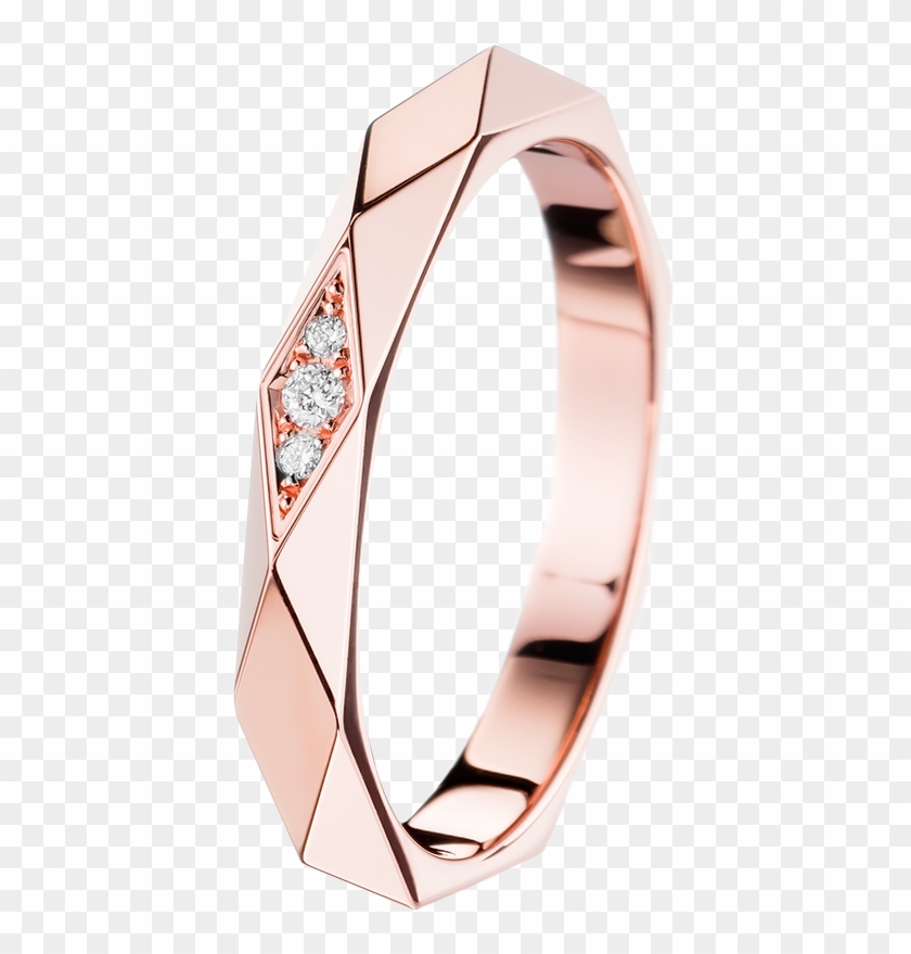 Facette Pink Gold Wedding Band - Alliance Facette Or Rose Boucheron Clipart