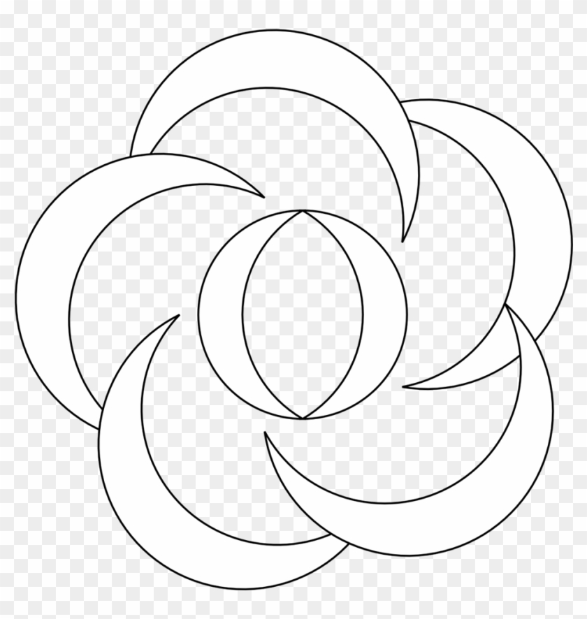 Collection Of Black And White Flower Design - Kajira Symbol Clipart