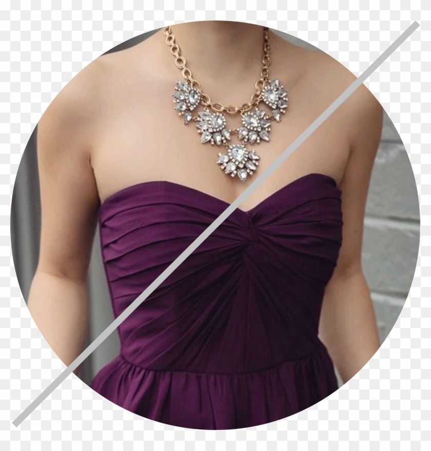 You Can't Wear Statement Necklaces With Casual Outfits - Cocktail Dress Clipart