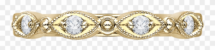 Ca0043b-37 - Yellow Gold Round Diamond Band Clipart