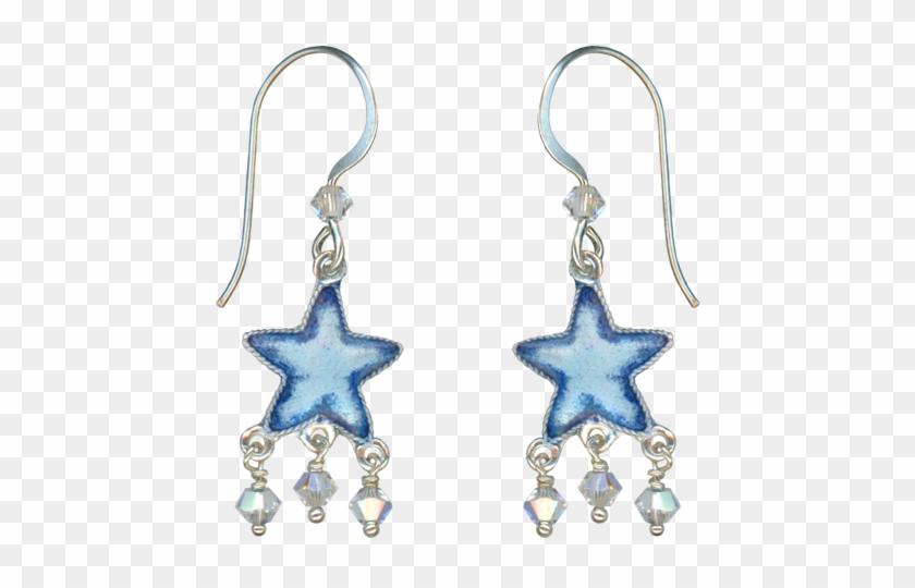 Blue Star Clean Up Copy - Star Silver Earrings Png Transparent Clipart #1471324