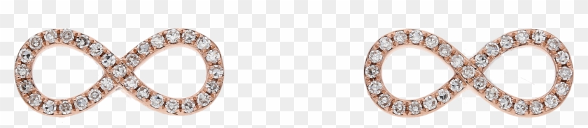 Infinity 14ct Rose Gold Diamond Earrings - Earrings Clipart #1471404