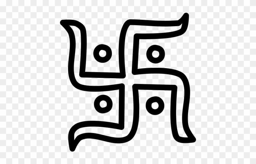 Swastik Image Black And White Clipart #1471446