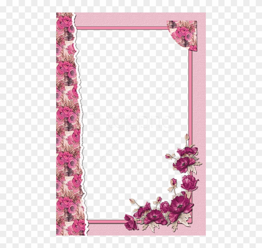 Free Png Transparent Flower Pink Frame Png Images Transparent - Картичка За 50 Годишнина На Жена Clipart