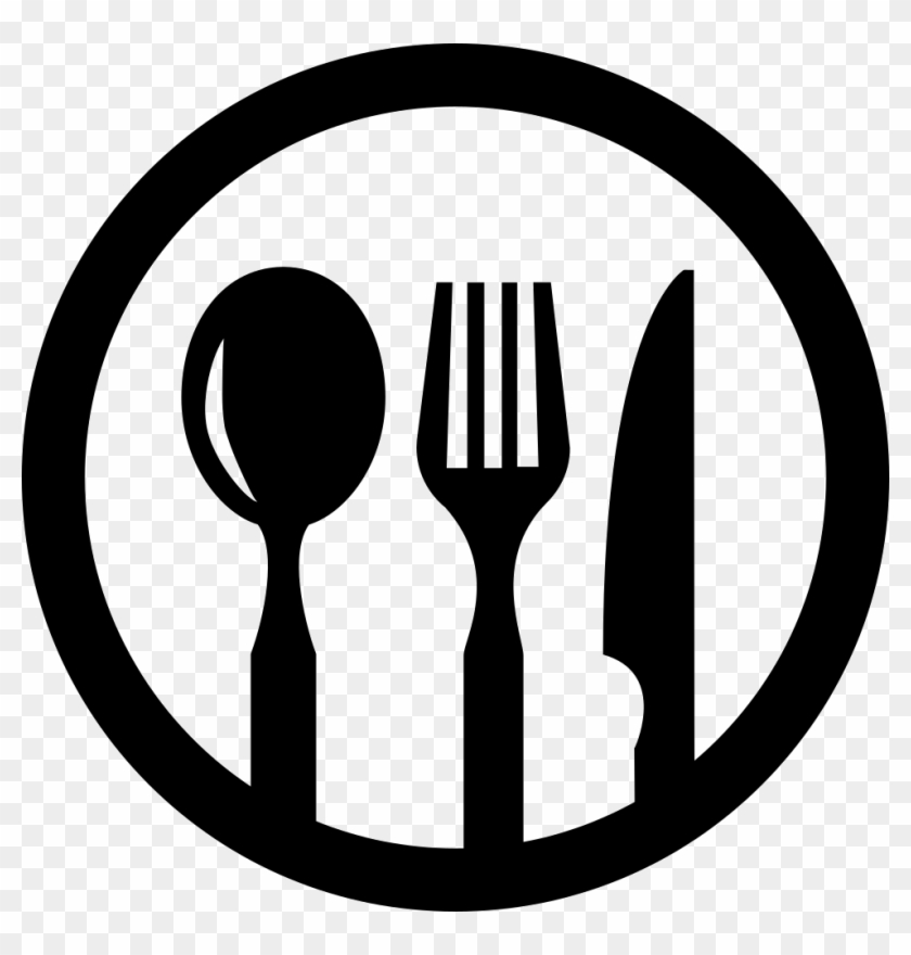 Graphic Royalty Free Library Symbol Of Cutlery In A - Restaurant Symbol Png Clipart #1472021