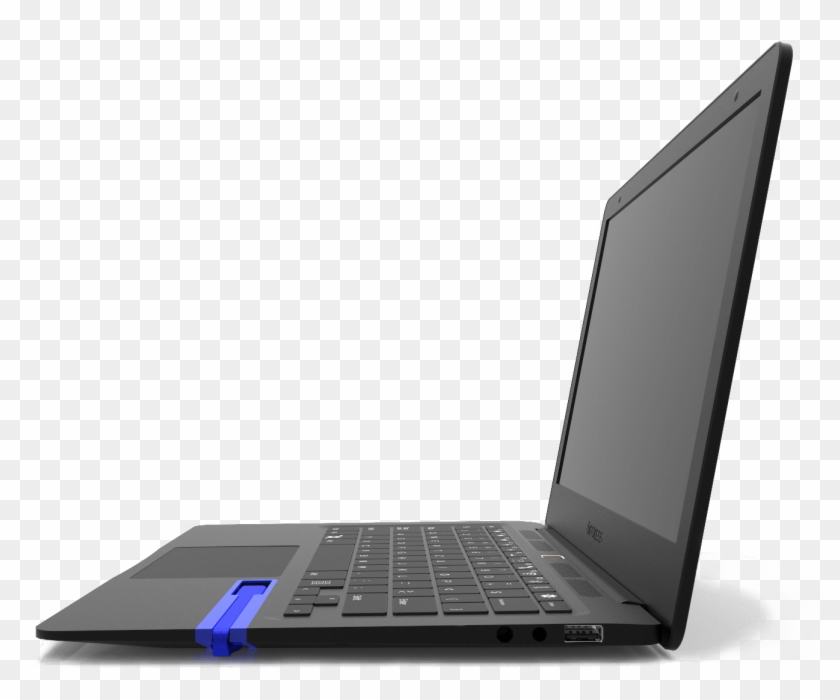 Mirabook Side View With Blue Layout - Netbook Clipart
