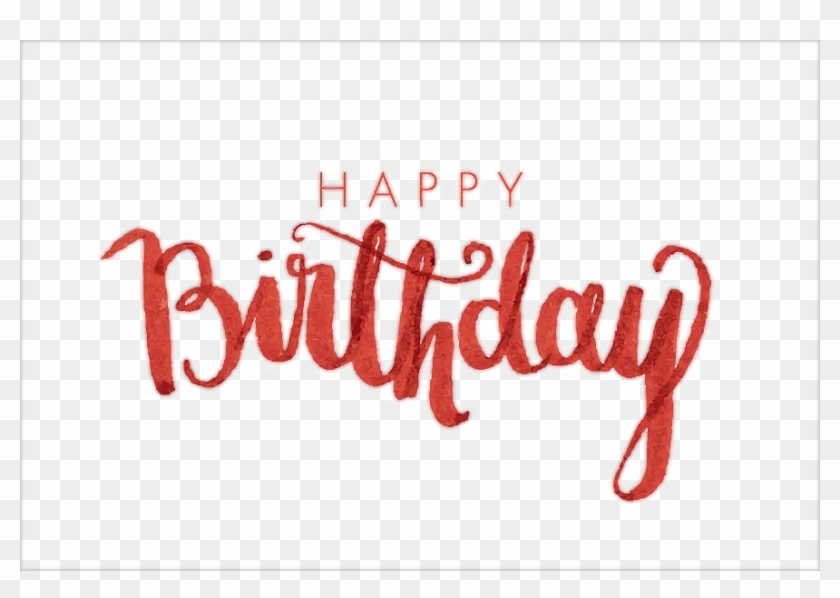 Water Colour Happy Birthday Png Calligraphy - Happy Birthday Calligraphy Clipart