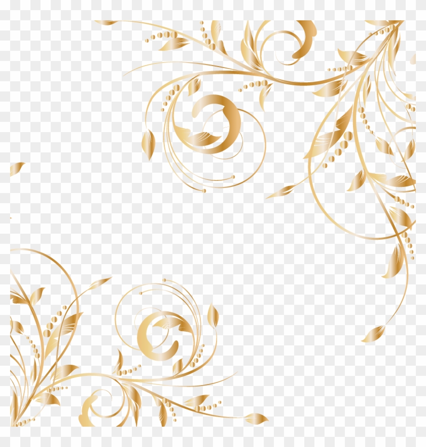 Pattern Border Png Transparent Image - Gold Vector Pattern Png Clipart