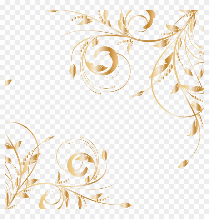 Pattern Border Png Transparent Image - Gold Vector Pattern Png Clipart #1473307