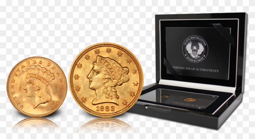 The American Civil War Gold Coin Set - Coin Clipart