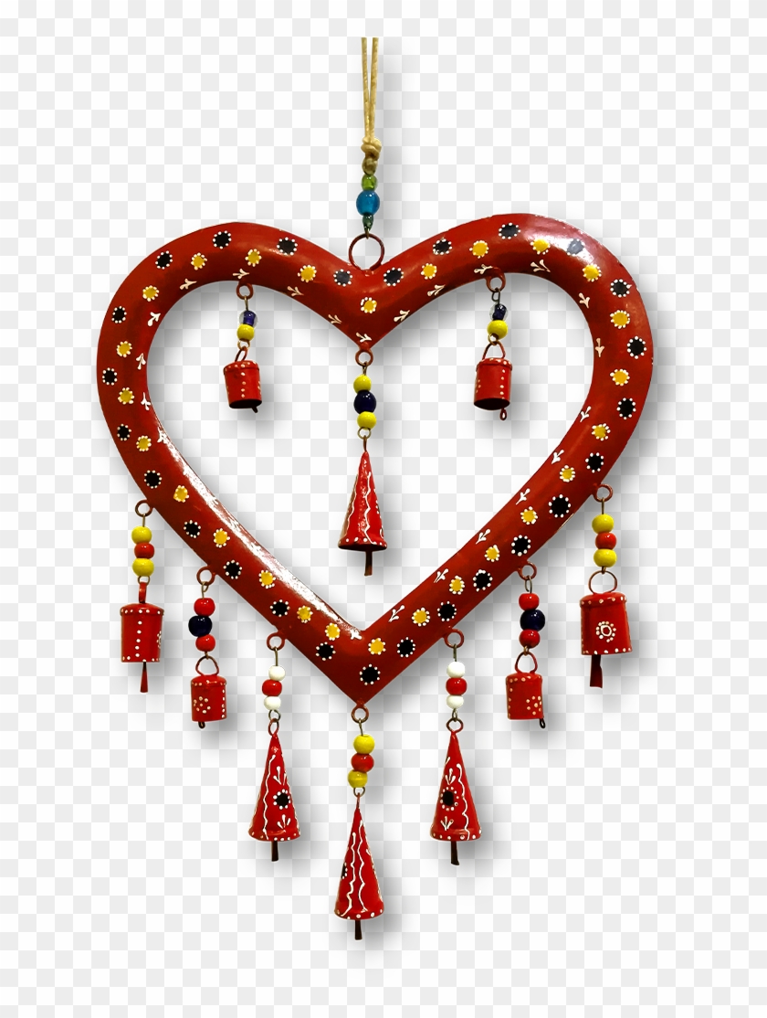 Happy Starstell Heart Hanging Iron Rod Indoor Windchime - Heart Clipart