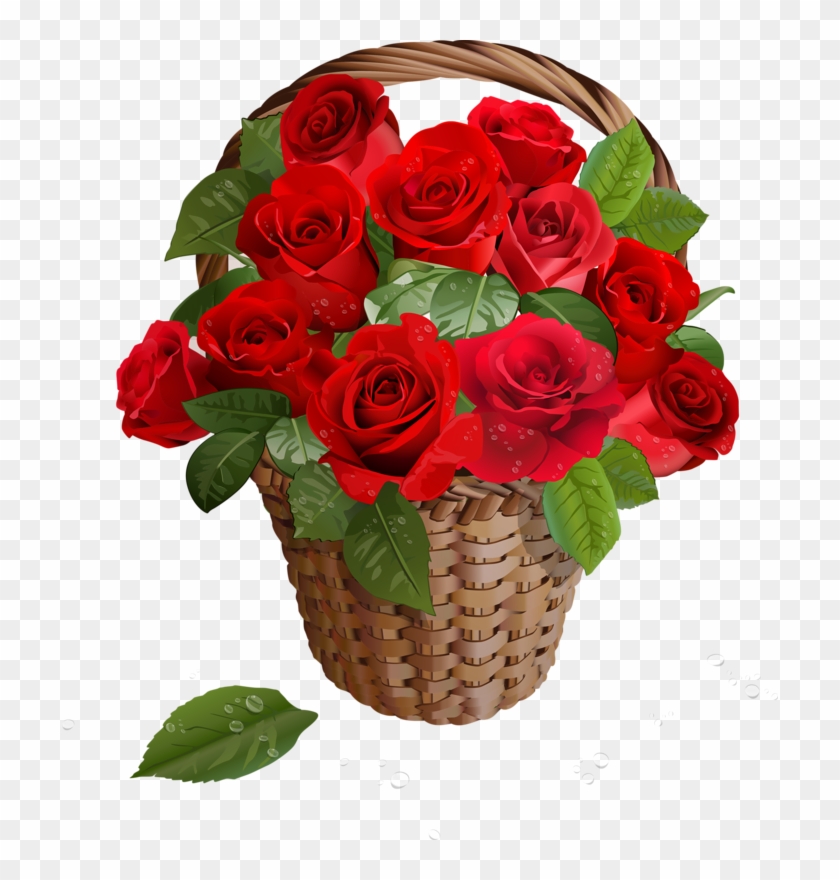 Фотки Rose Basket, Icon Font, Print Fonts, Vector Design, - Valentines Day Bouquet Clip Art - Png Download #1474061