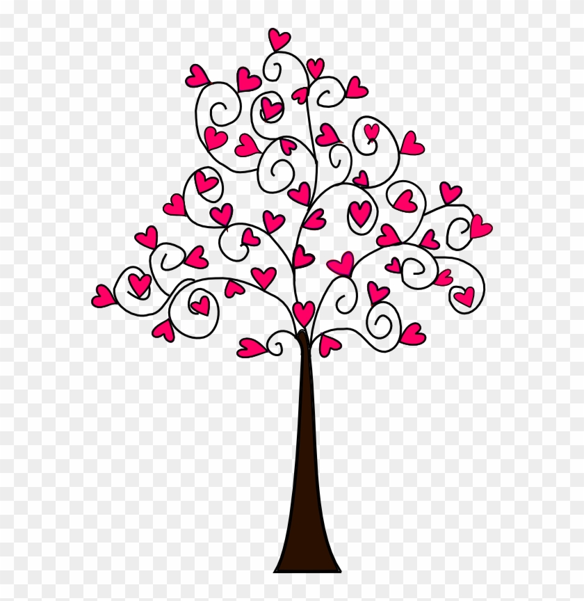 Hearttreepnkbtfc Doodle Drawings, Doodle Art, Simple - Heart Tree Drawing Clipart