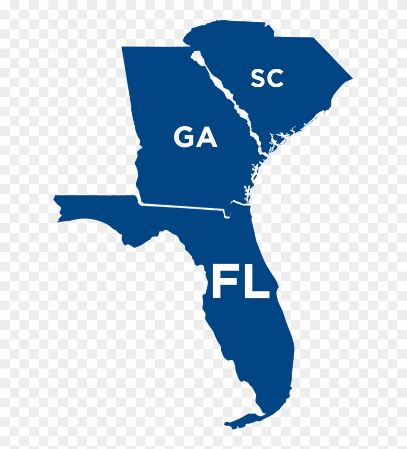 Florida, Georgia, South Carolina - Florida Clipart #1474880