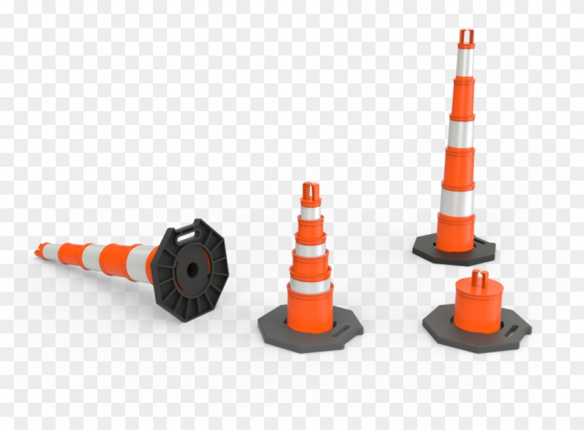 Foldable Traffic Cones That Spares Place In A Track Clipart #1474995