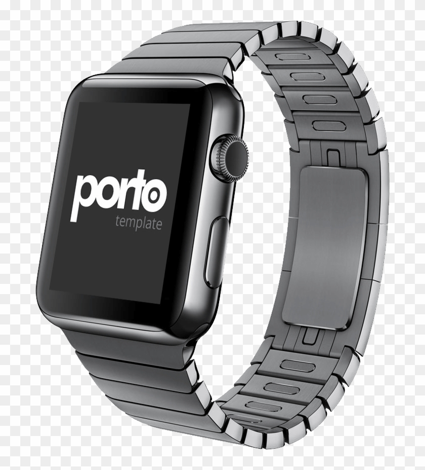 Project Carousel 2 - Apple Watch Black Stainless Steel Link Bracelet Clipart