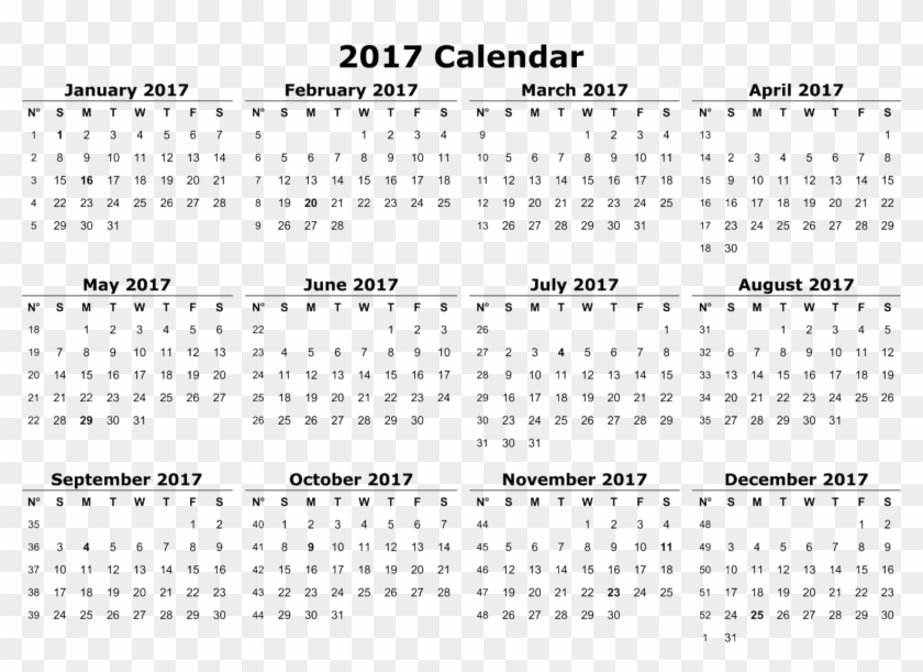 2017 Calender Png - Walmart Week Calendar 2018 Clipart #1476165