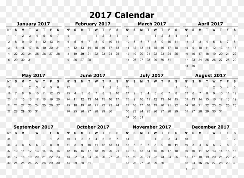 2017 Calender Png - Walmart Week Calendar 2018 Clipart