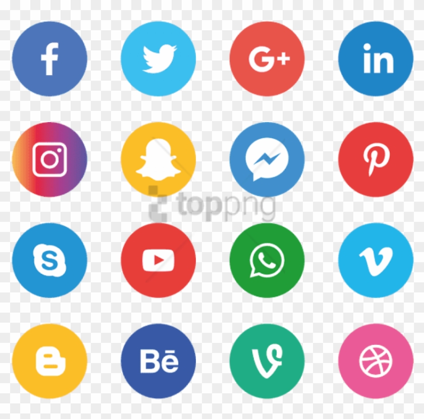 Free Png Download Icons Social Whatsapp Png Images - Iconos De Redes Sociales Clipart #1477387