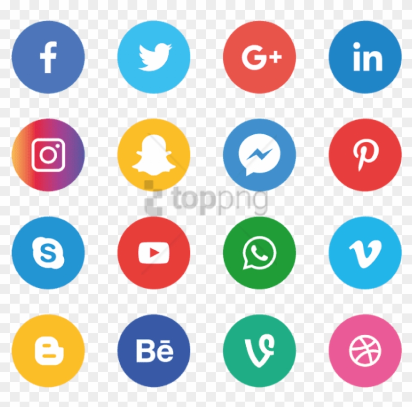 Free Png Download Icons Social Whatsapp Png Images - Iconos De Redes Sociales Clipart #1477387