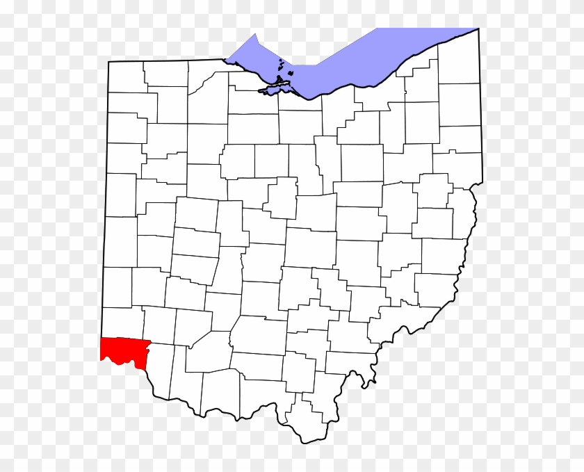 Map Of Ohio Highlighting Hamilton County - Darke County Ohio Clipart #1478460