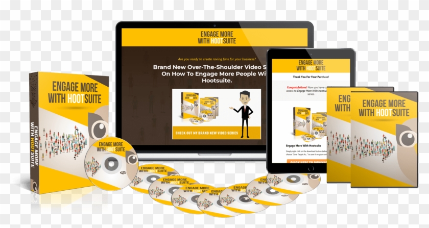 Engage More With Hootsuite Brand New Over The Shoulder - Online Advertising Clipart #1478462