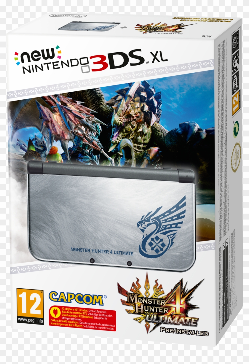 Buy New Nintendo 3ds Xl Console Monster Hunter 4 Ultimate 3ds Xl Clipart Pikpng