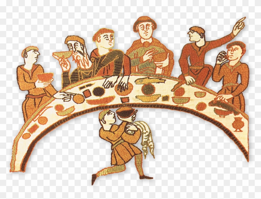 Bayeux Tapestry Dinner - St Augustine Gospels Last Supper Clipart #1479762