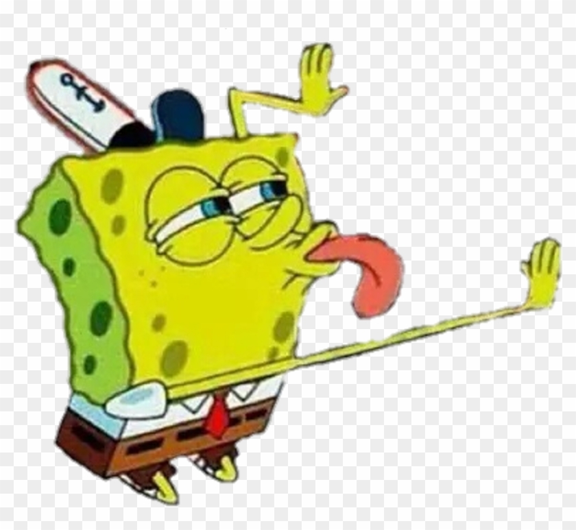 #spongebob #lick - Spongebob Licking Sticker Clipart