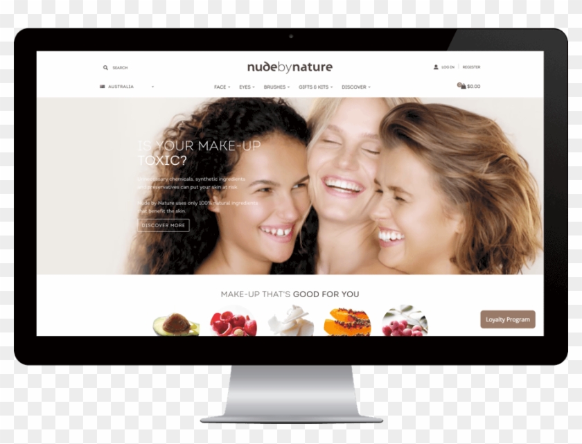 Nude By Nature Desktop - Led-backlit Lcd Display Clipart