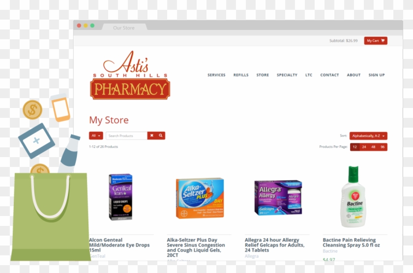 Grow Your Front-end Sales By Selling Your Pharmacy - Online Shopping Front End Clipart #1480262