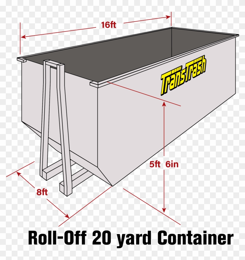 20 Yard Roll Off Dumpster - Table Clipart #1480346