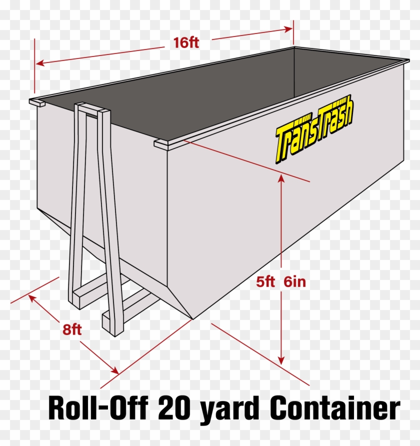 20 Yard Roll Off Dumpster - Table Clipart