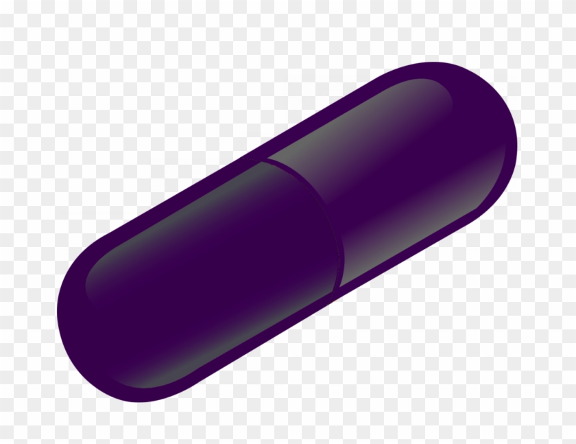 Grape Flavored Gelatin Capsules - Pill Clipart