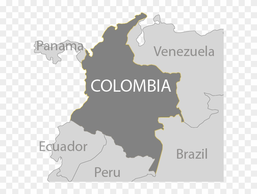 Colombia Map - Colombia Black And White Art Clipart