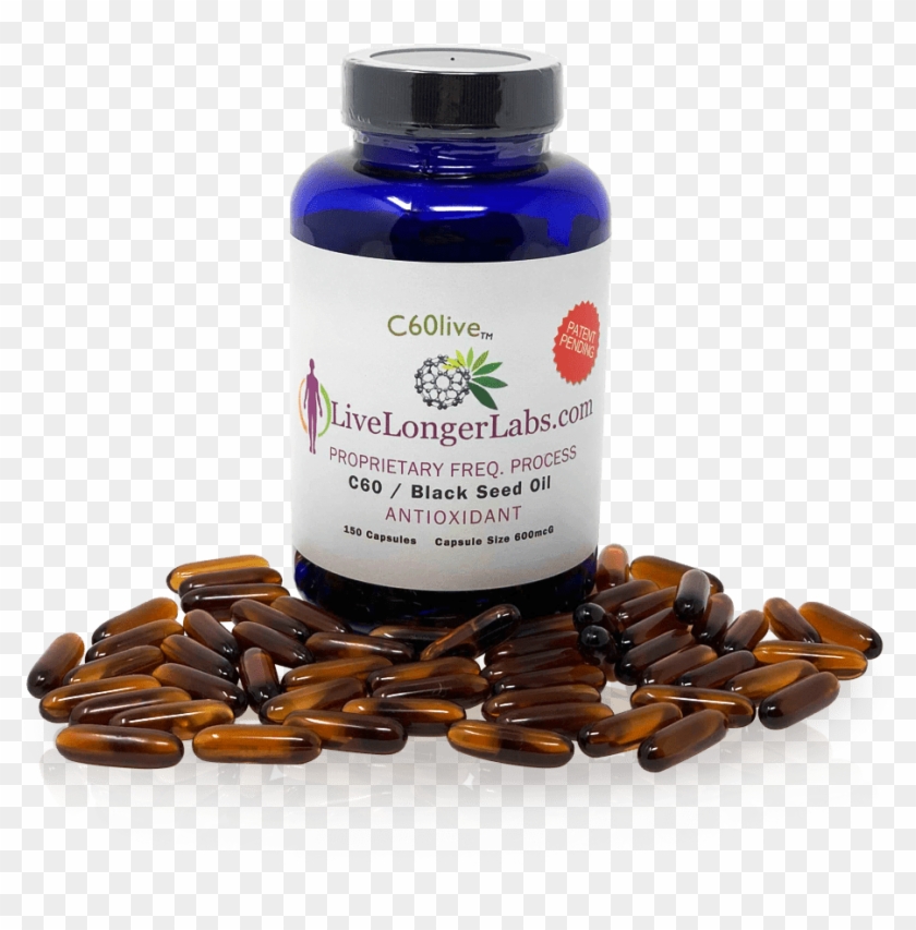 C60 And Black Seed Oil Capsules - Fennel Flower Clipart