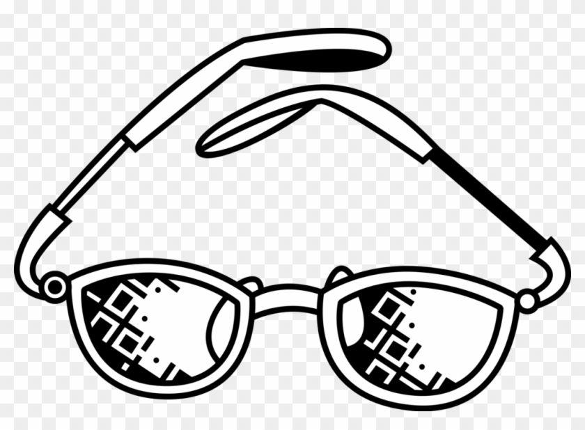 Vector Illustration Of Reading Glasses Eyeglasses To - Line Art Clipart