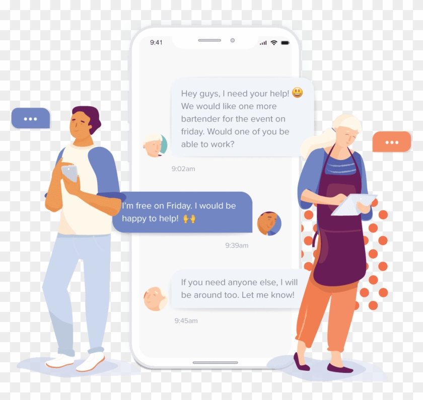 Team Communication Tools Illustration - Illustration Clipart