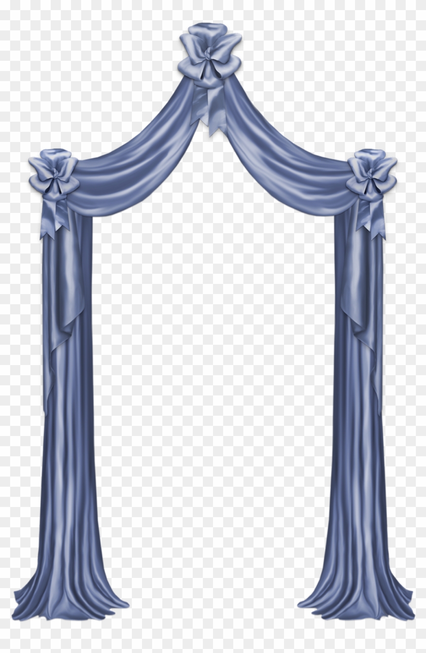 Blue Decor Png Picture Gallery Yopriceville View Ⓒ - White Curtain Clipart Borders Png Transparent Png