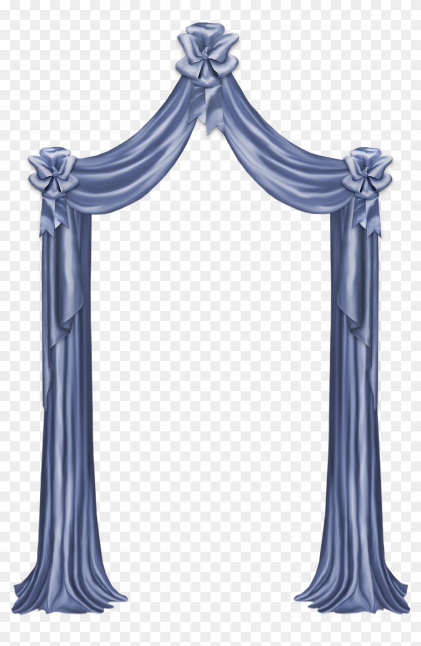 Blue Decor Png Picture Gallery Yopriceville View Ⓒ - White Curtain Clipart Borders Png Transparent Png #1483163