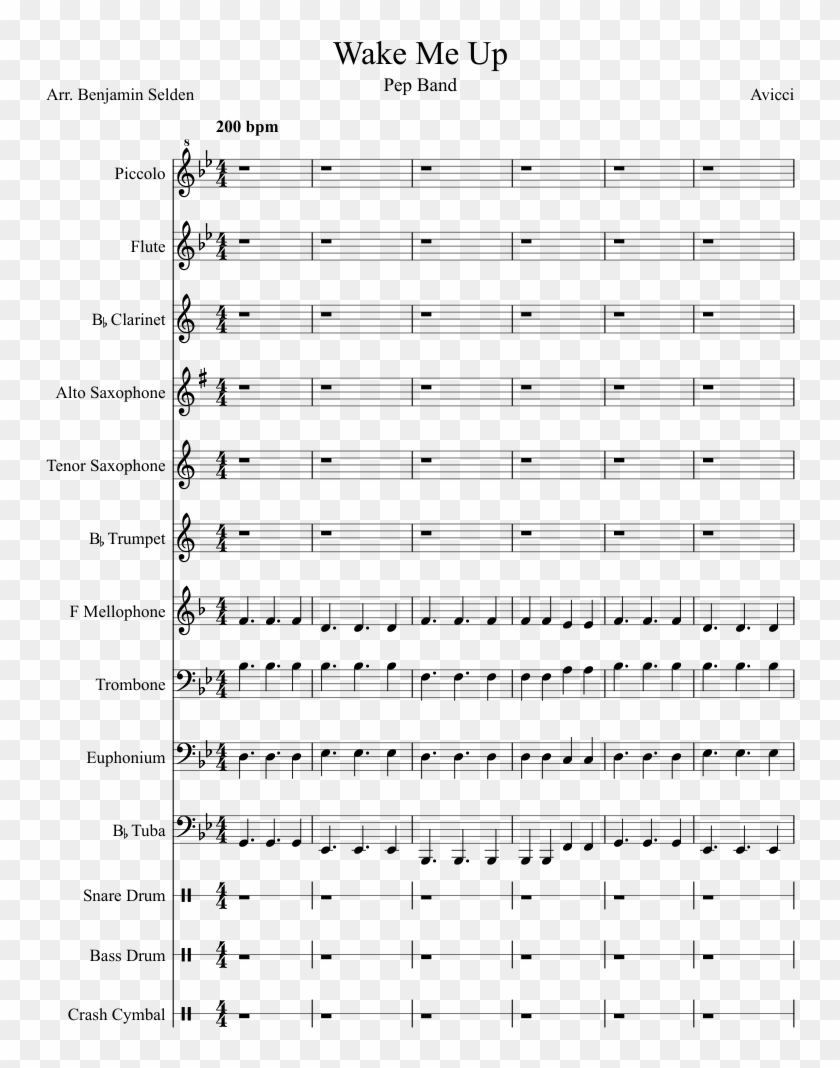 Wake Me Up Sheet Music Composed By Avicci 1 Of 9 Pages - Donna Summer Hot Stuff Sheet Music Clipart #1483978