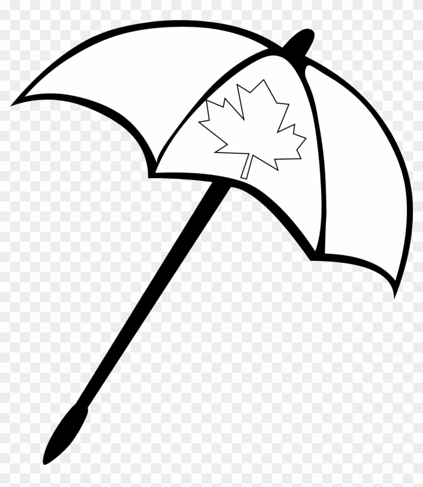 Vector Free Download Beach Towel Clipart Black And - Umbrella Black And White Clipart - Png Download #1484099