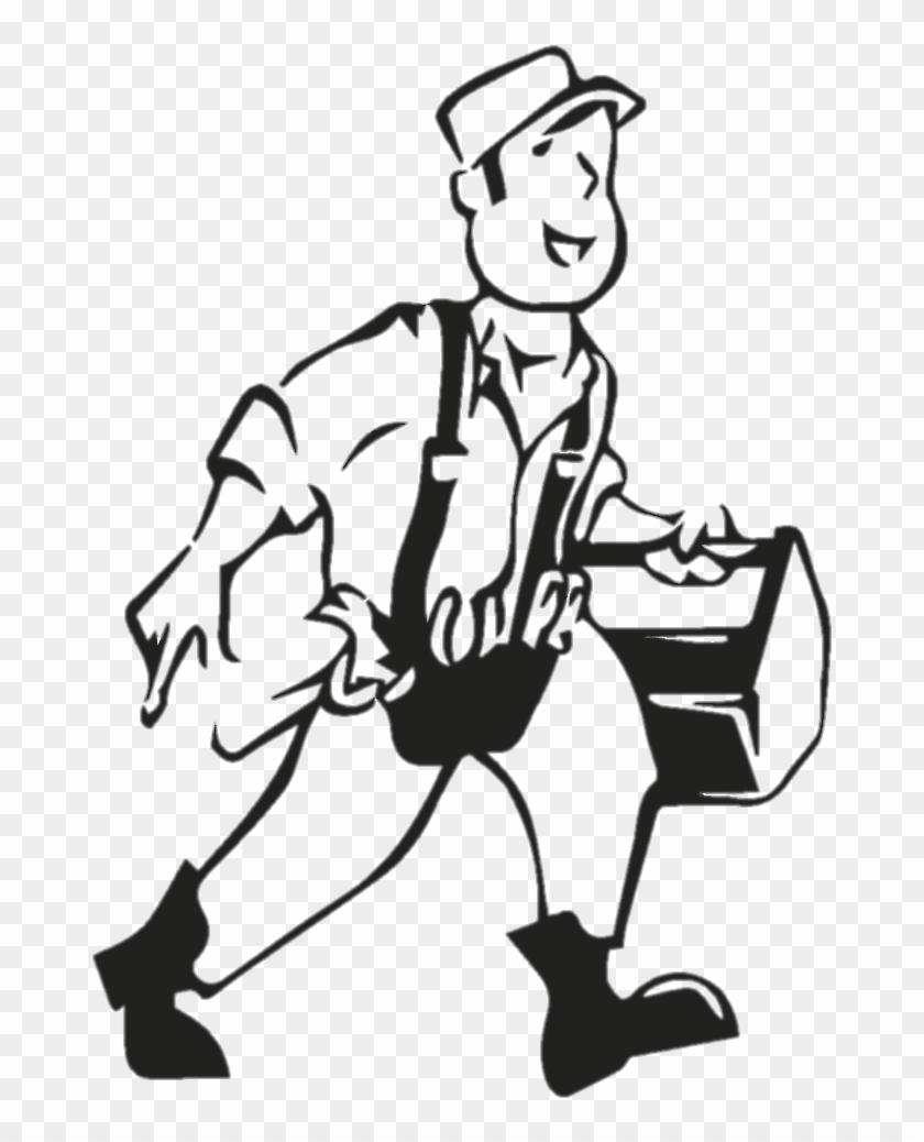 Banner Royalty Free Stock Huge Freebie - Handyman Black And White Png Clipart #1484459
