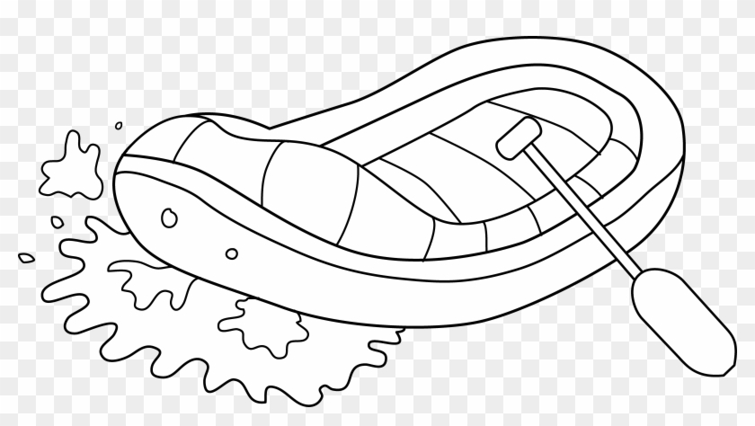 7564 X 3910 6 - Raft Clipart Black And White - Png Download