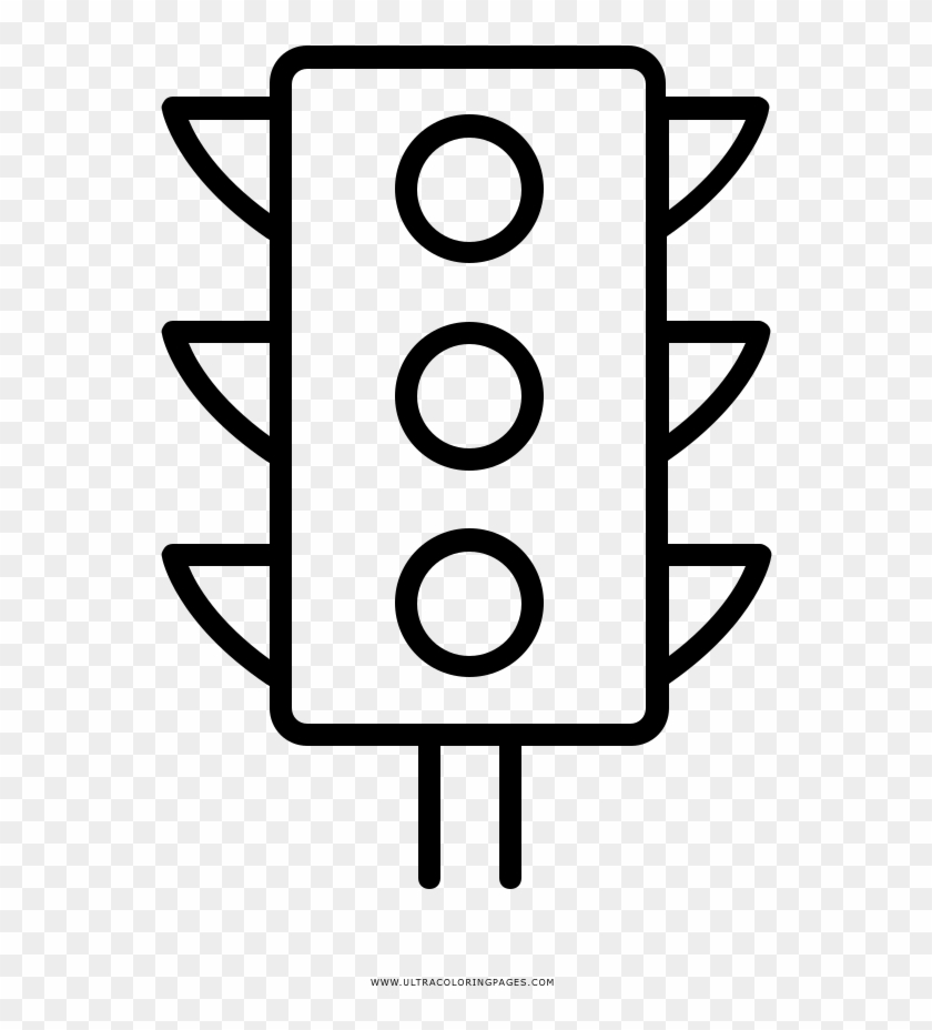 Traffic Lights Coloring Page - Traffic Light Clipart #1484739