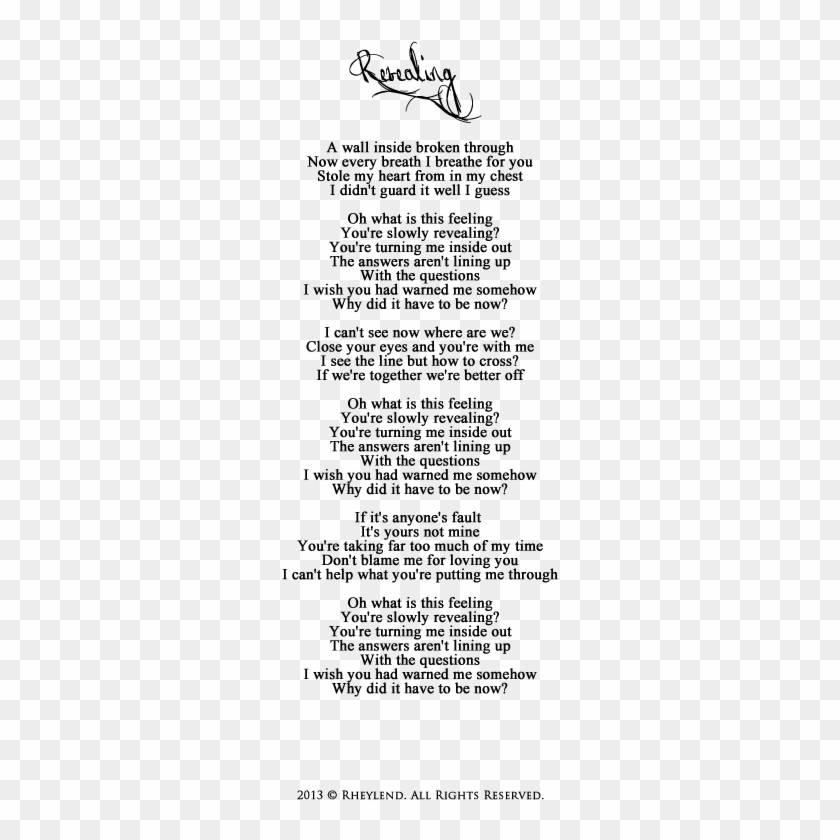 Lyrics-revealing - Simple Poem About Self Clipart #1485378