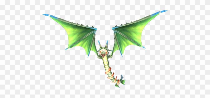 [update] Green Flying Dragon Monster - Illustration Clipart #1485493